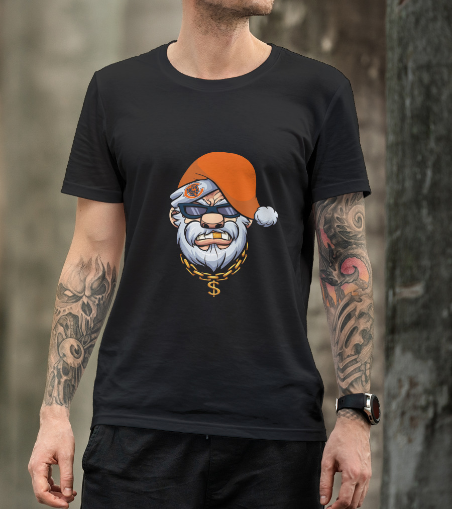Bears Santa Gangster Style With Gold Chain And Sunglasses T-Shirt