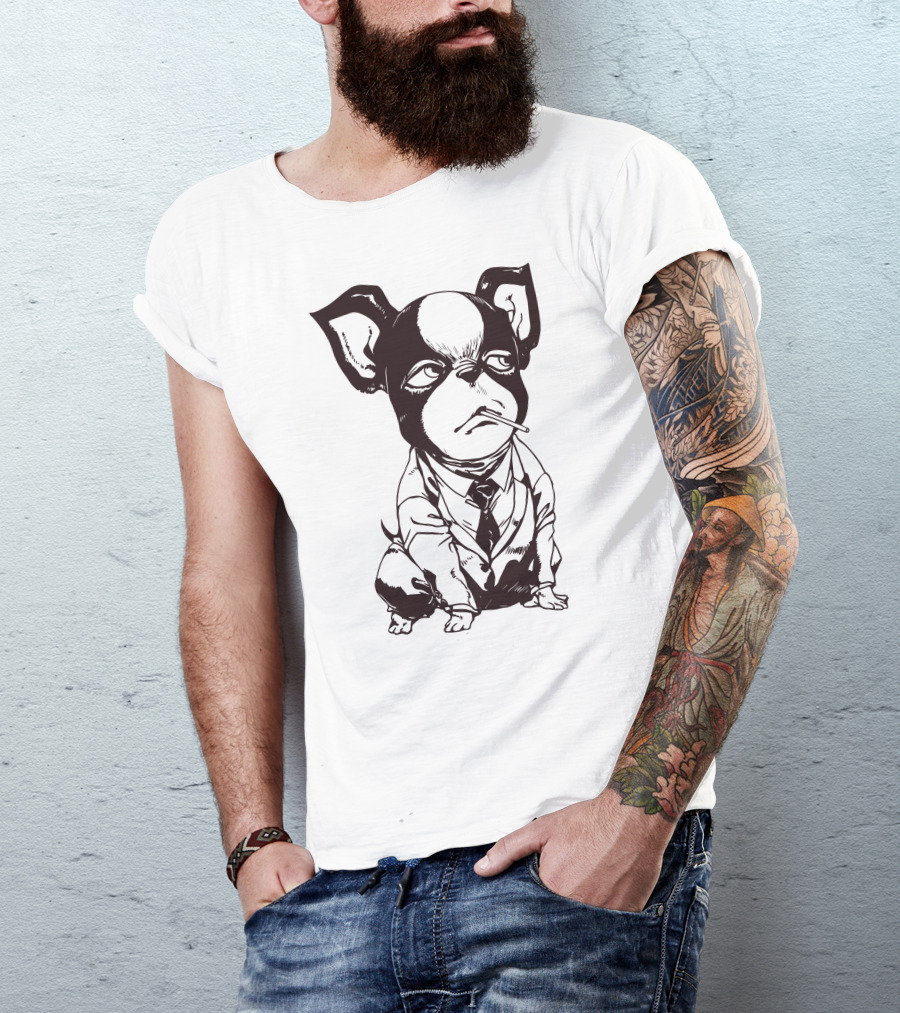 Iggy Jojo Bizarre Adventure Manga Character Dog In Suit T-Shirt