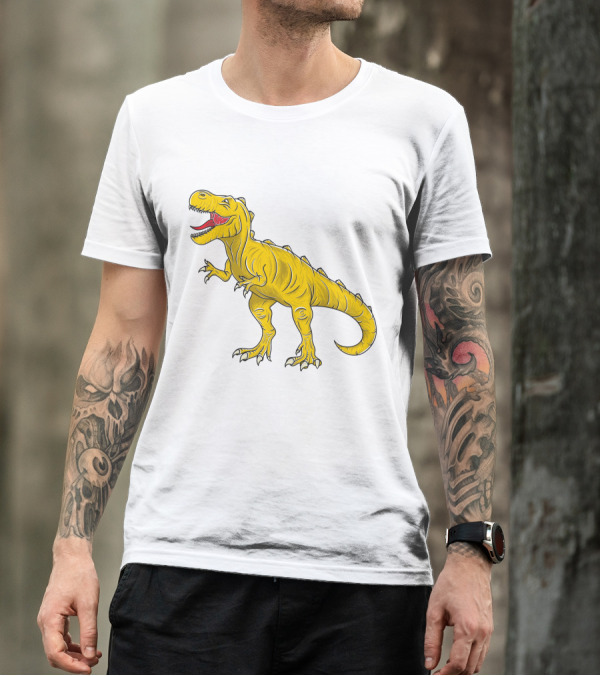 Yellow Dinosaur Tyrannosaurus Rex T-Shirt