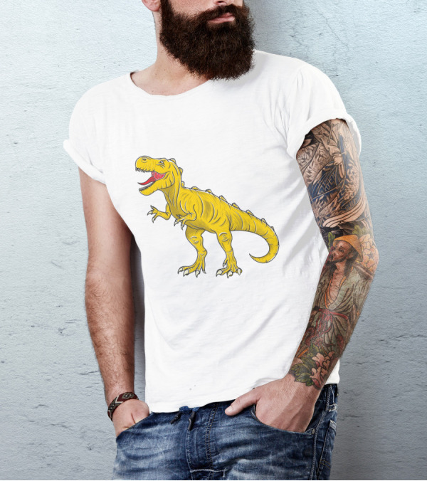 Yellow Dinosaur Tyrannosaurus Rex T-Shirt