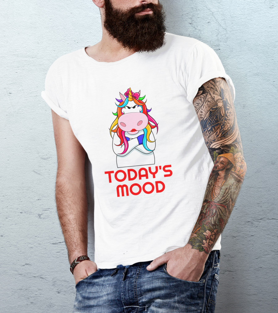 Today's Mood Angry Rainbow Unicorn T-Shirt
