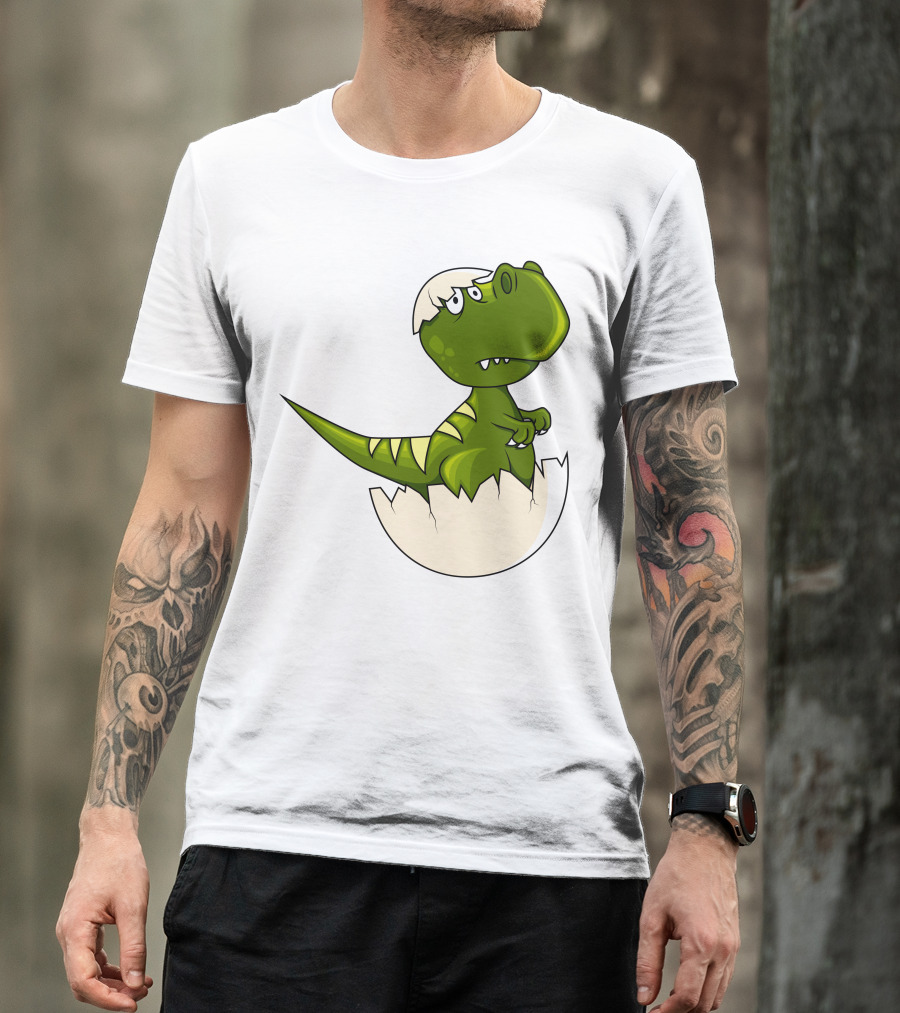Baby Dragon Hatching From Egg With Playful Expression T-Shirt