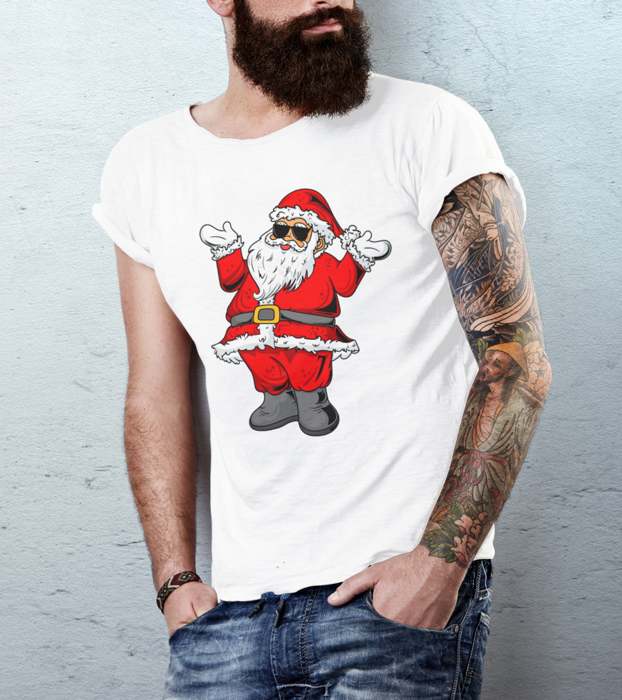 Santa Claus Wearing Cool Shades T-Shirt