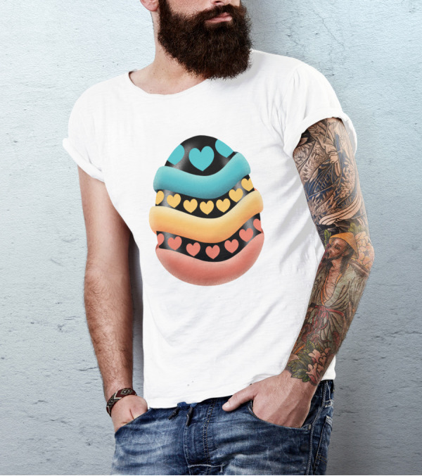 Easter Egg Handmade Heart T-Shirt