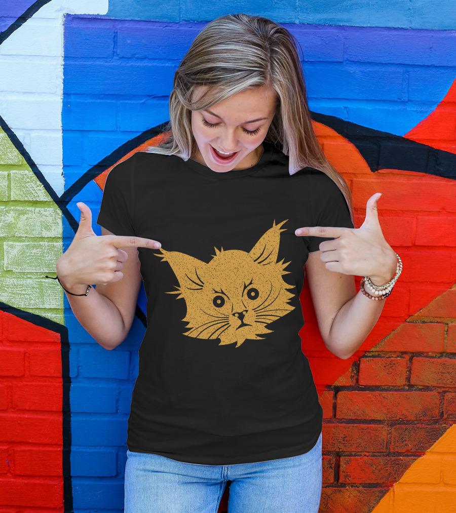 Cat Lover Whiskers Face T-Shirt