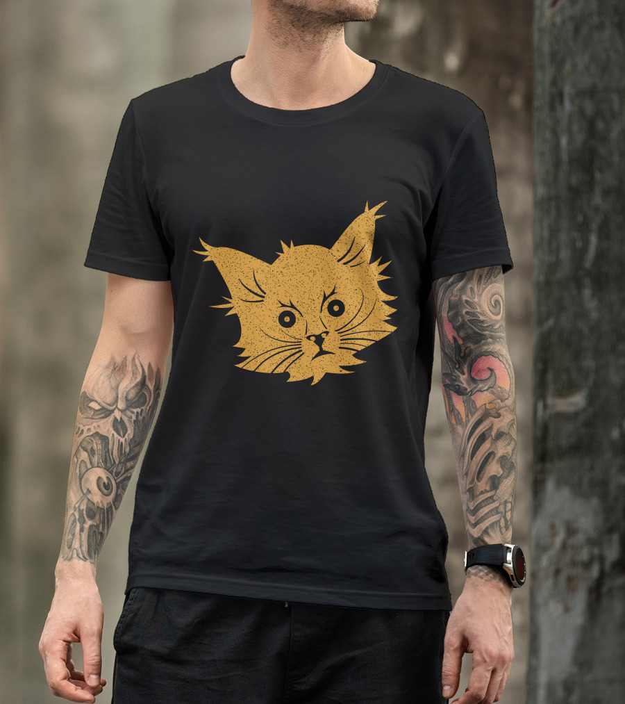 Cat Lover Whiskers Face T-Shirt