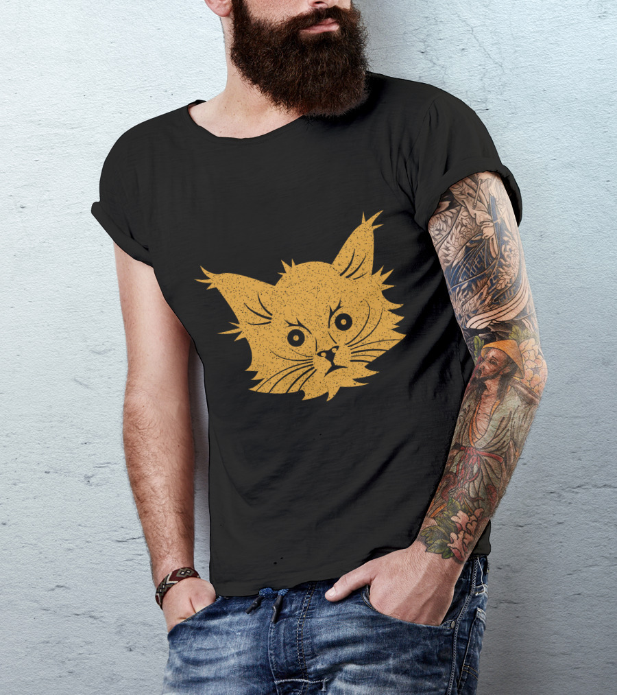 Cat Lover Whiskers Face T-Shirt