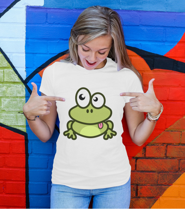 Cute Cartoon Frog Adorable Image T-Shirt