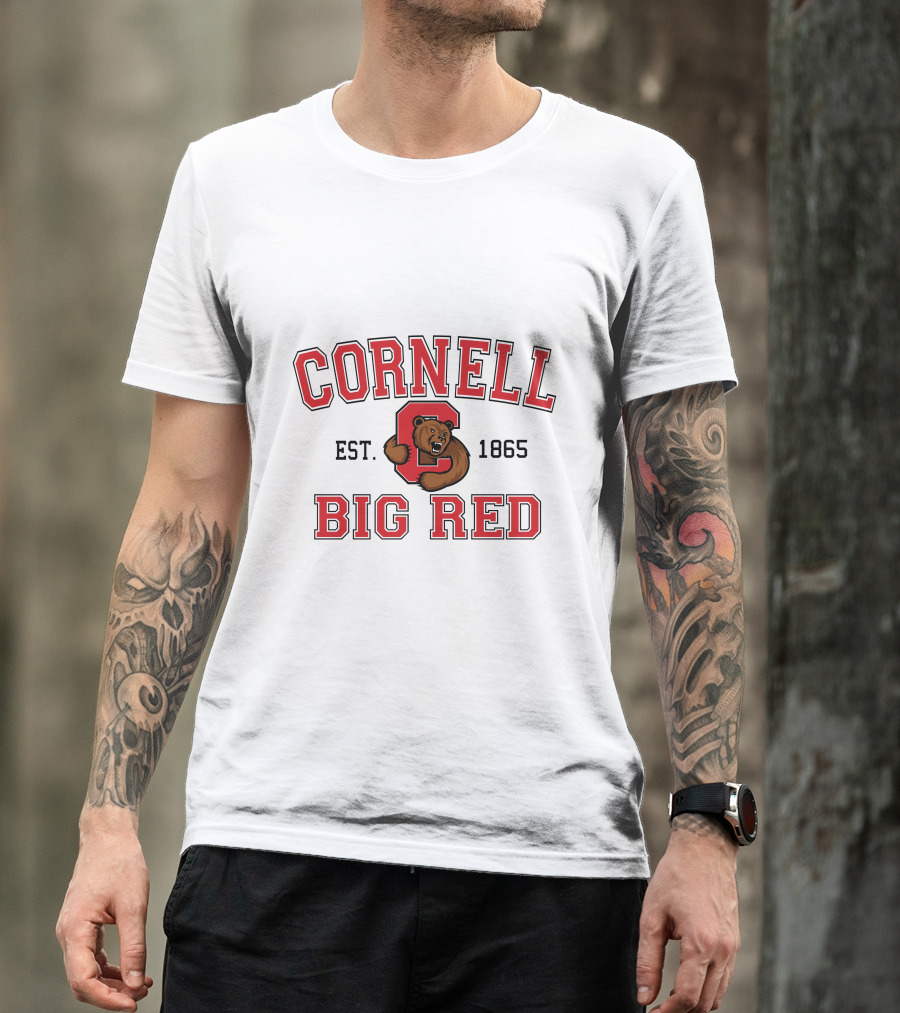 Cornell University Big Red Bear Logo Est 1865 T-Shirt