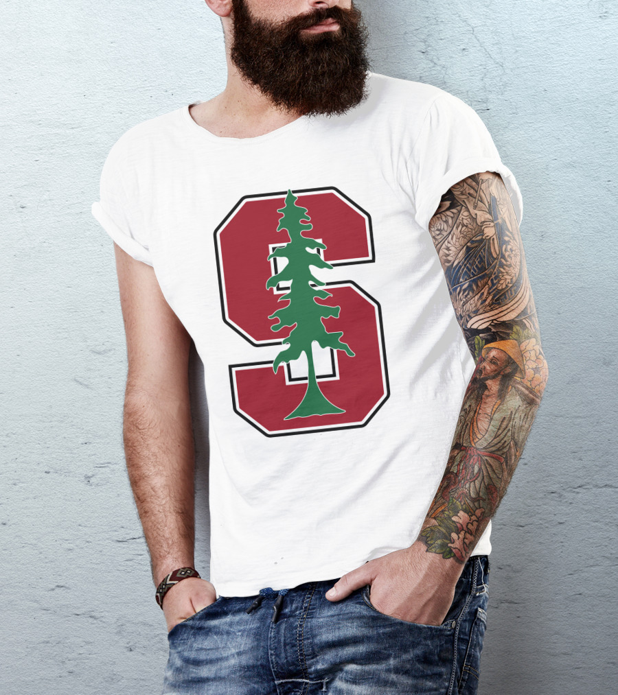 Stanford University Cardinal Logo With Tree T-Shirt