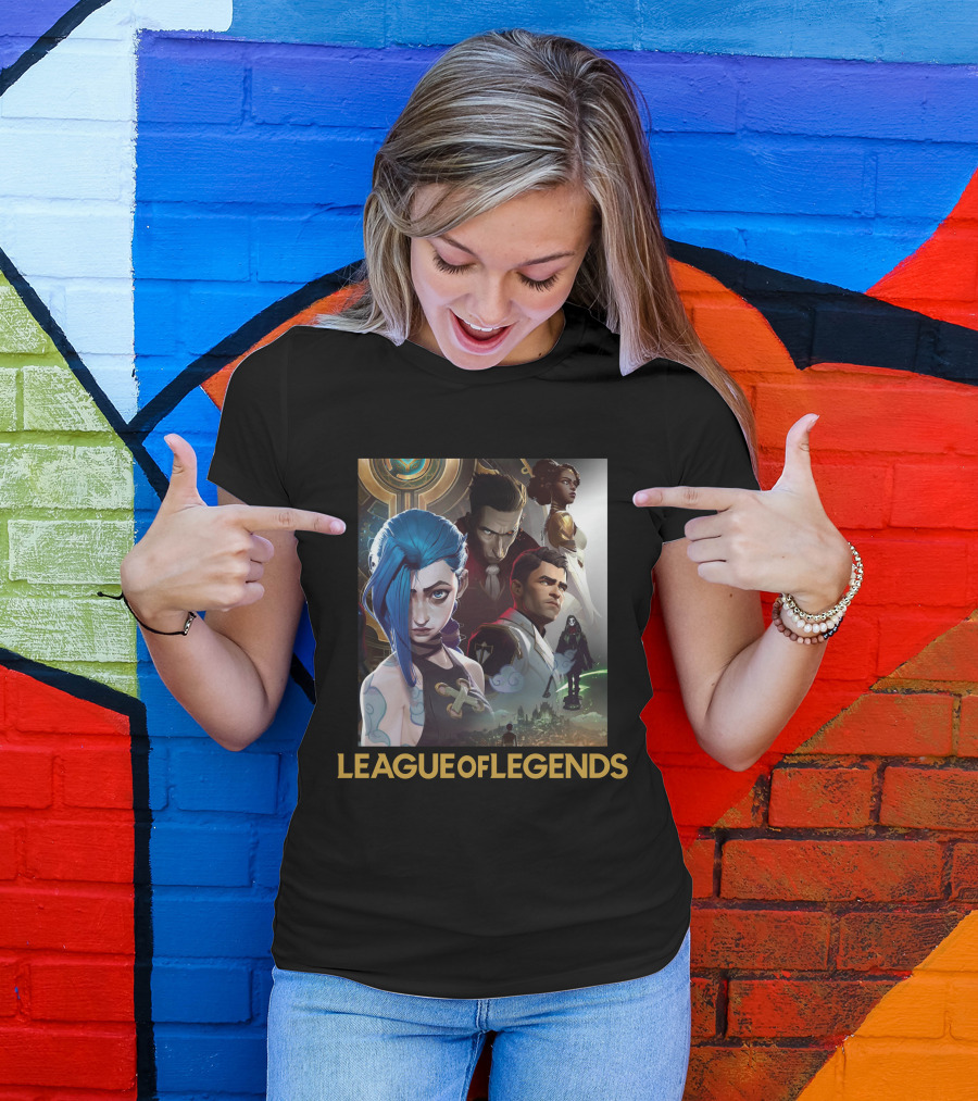LEAGUE OF LEGENDS ARCANE CHARACTERS COLLAGE T-Shirt