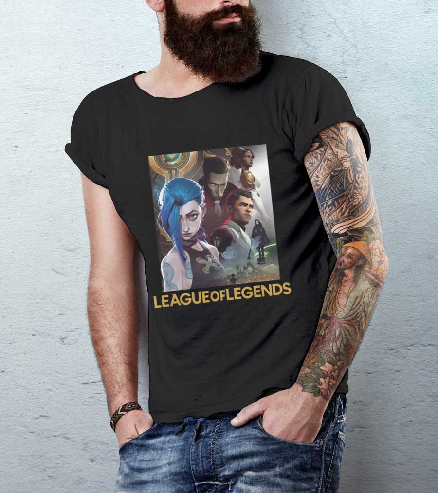 LEAGUE OF LEGENDS ARCANE CHARACTERS COLLAGE T-Shirt