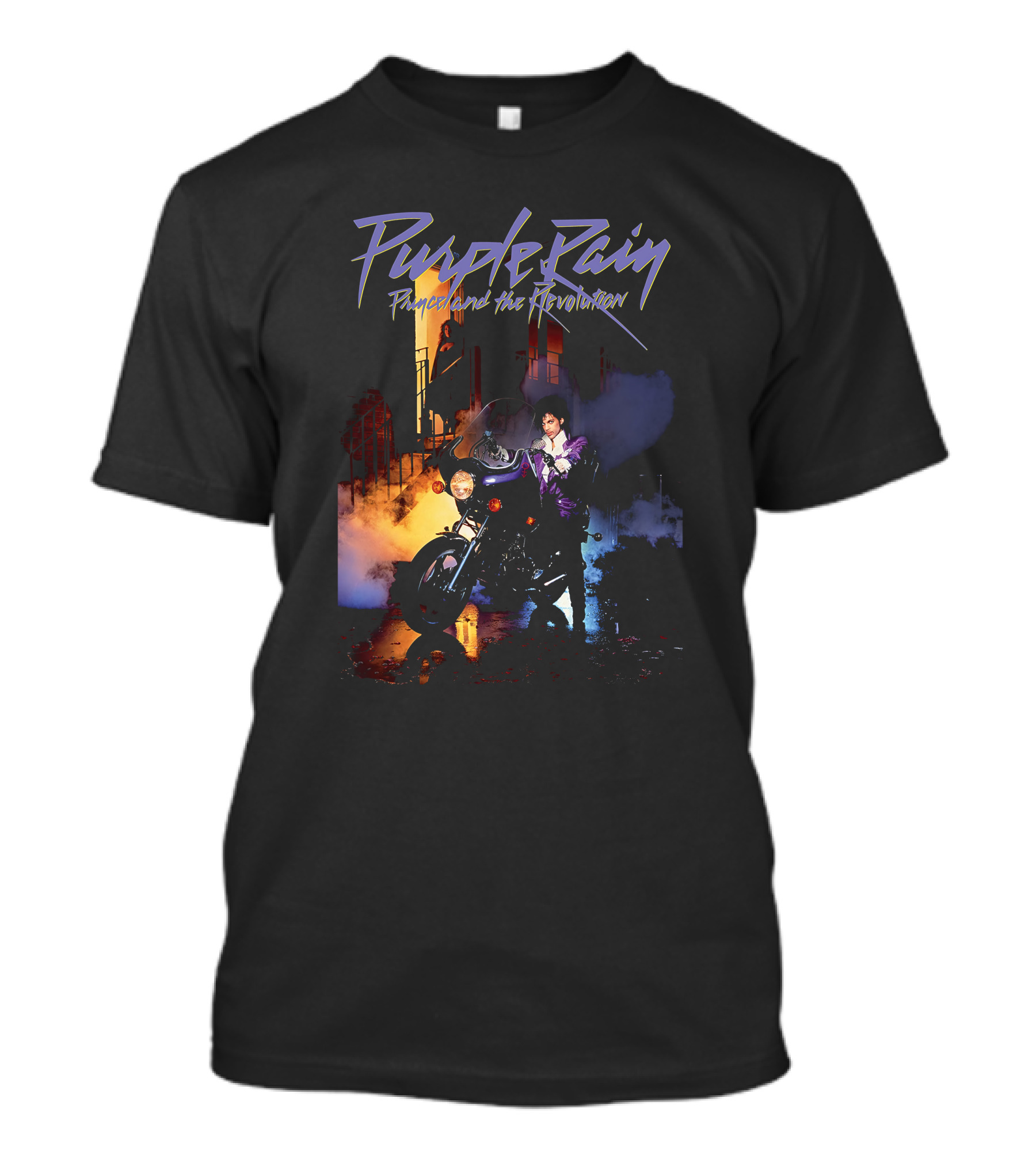 Purple Rain Prince And The Revolution Motorcycle Scene T-Shirt