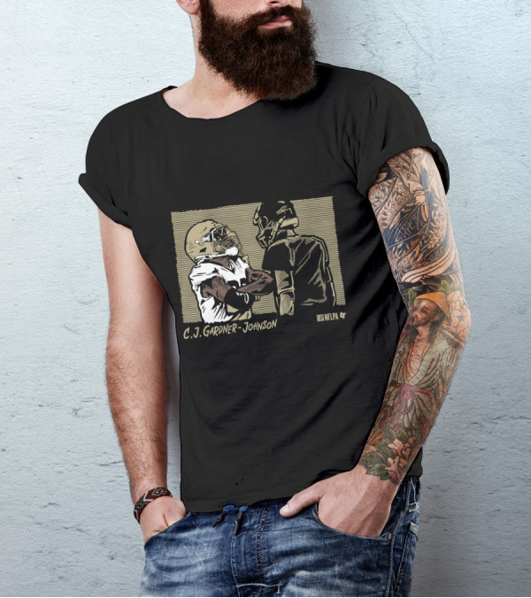 C.J. Gardner-Johnson NFLPA Confrontation With Helmeted Opponent T-Shirt