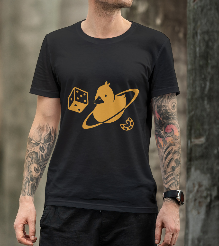 Duck Saturn Dice Horseshoe Iconic Elements T-Shirt