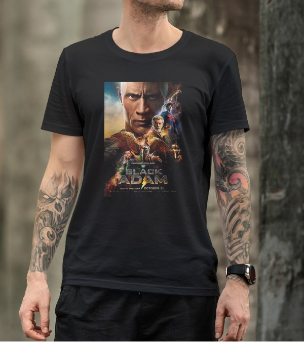 Black Adam Movie Poster October 21 Theatrical Release T-Shirt