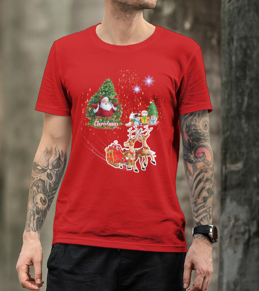 Christmas Santa Claus Reindeer Giang Sinh T-Shirt
