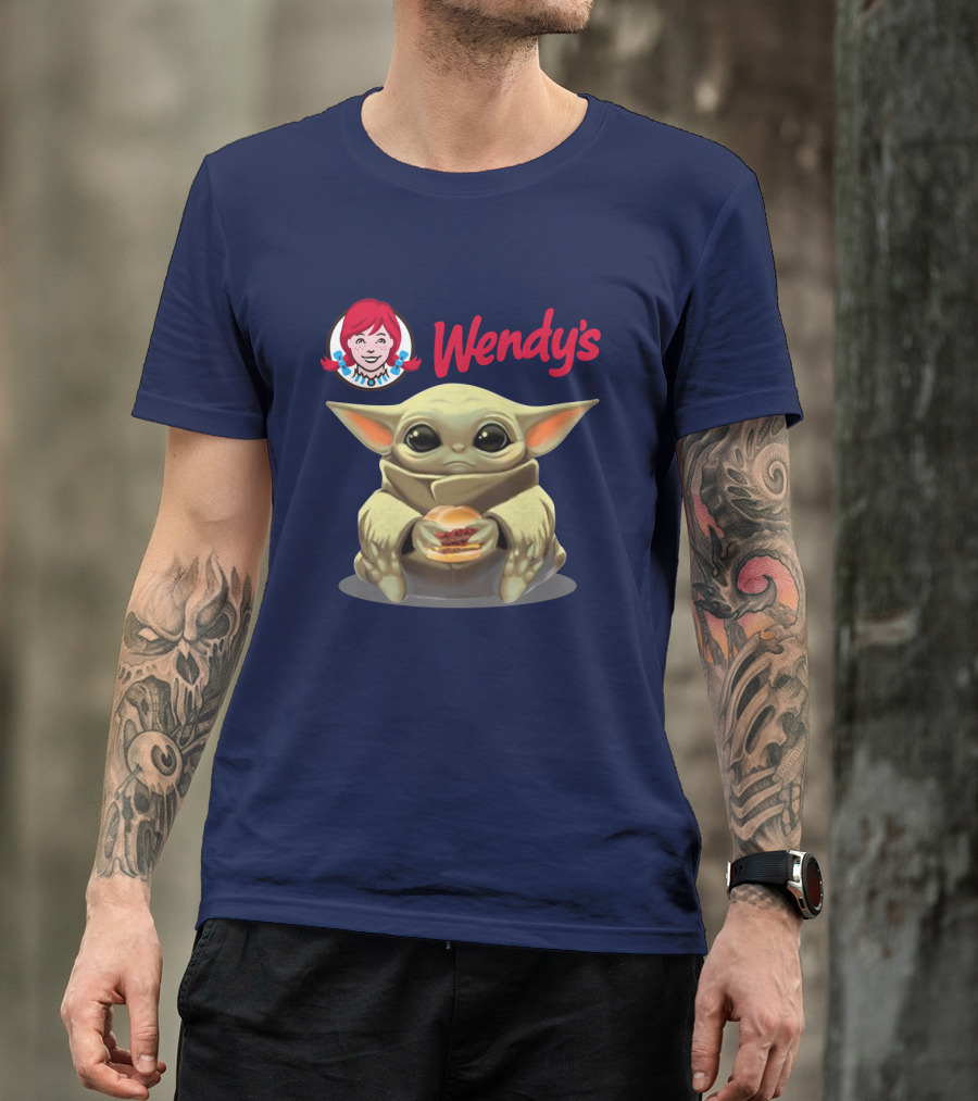 Star War Baby Yoda Hug Wendy's Hamburguesa T-Shirt