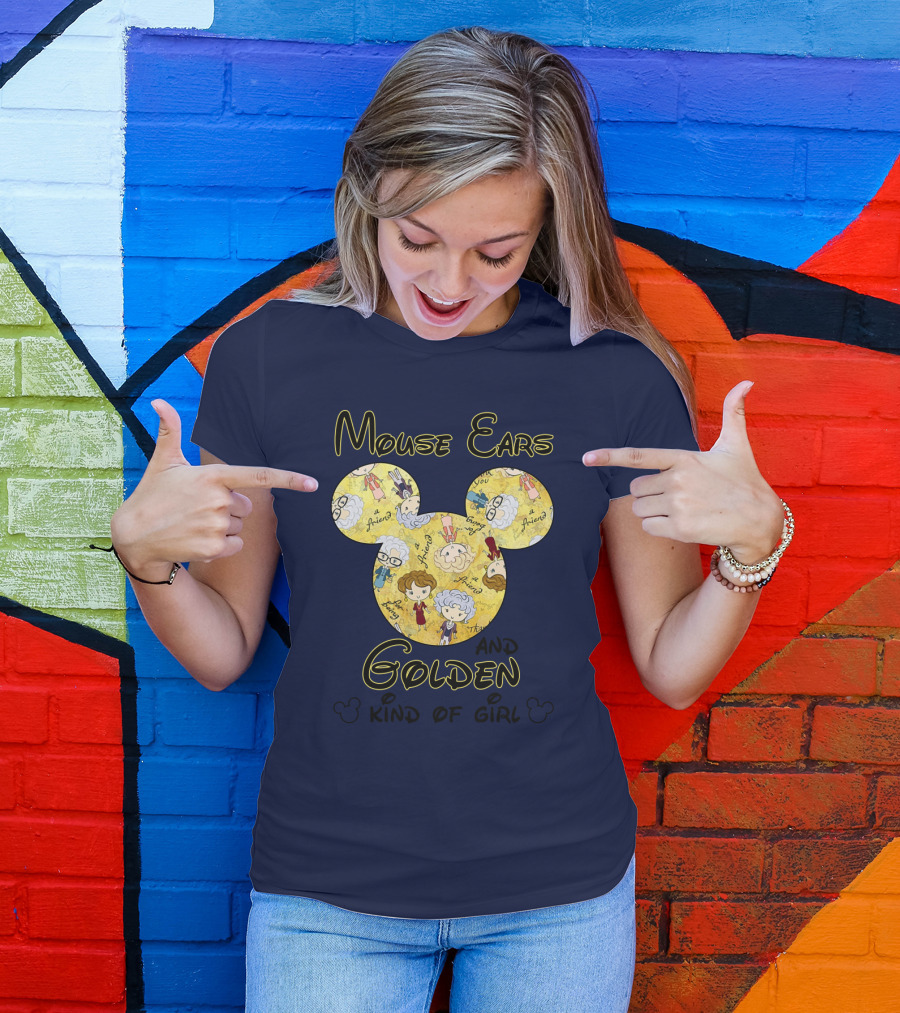 Mouse Ears And Golden Kind Of Girl Friends Mouse Ears T-Shirt