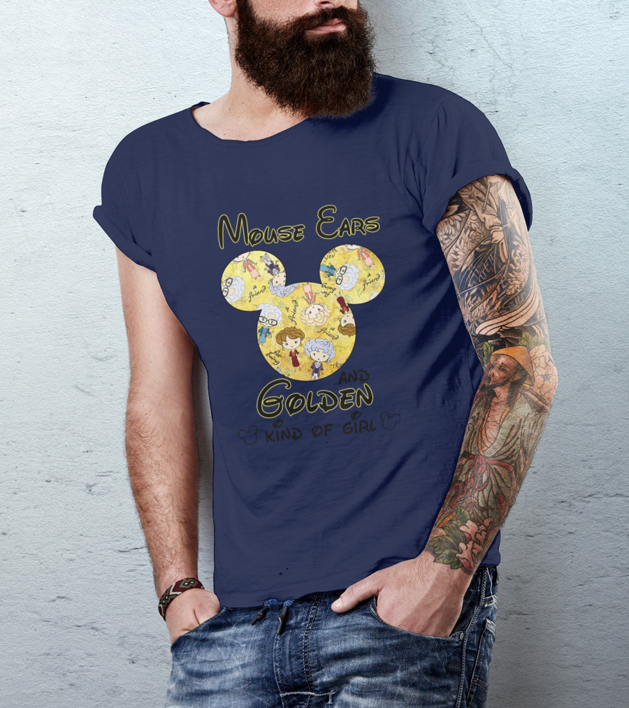 Mouse Ears And Golden Kind Of Girl Friends Mouse Ears T-Shirt