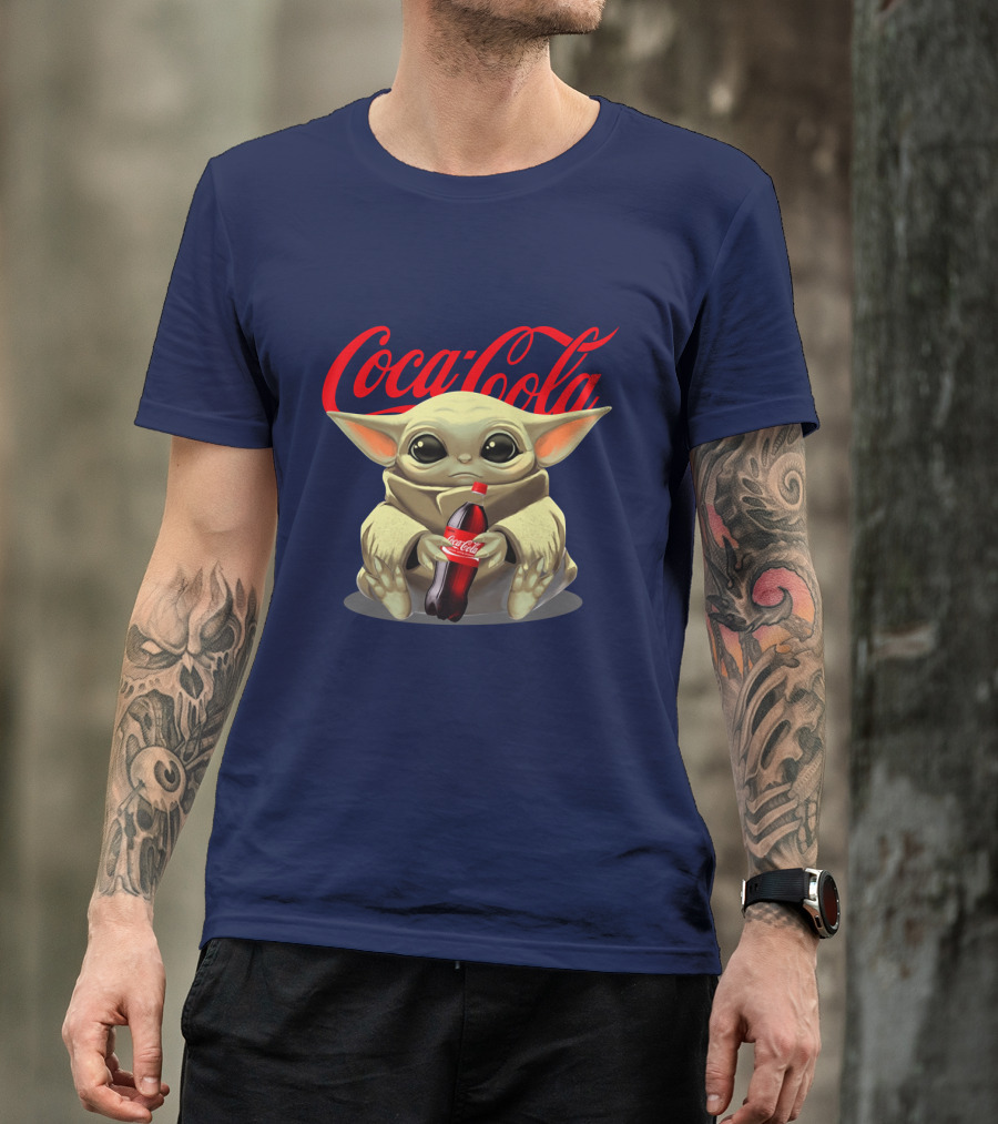 Star Wars Baby Yoda Holds Coca Cola Bottle T-Shirt