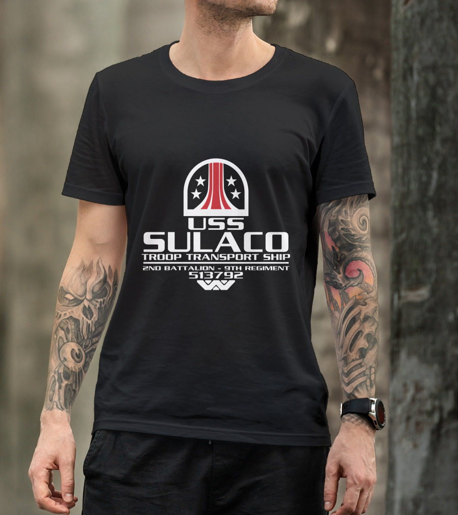 USS Sulaco Troop Transport Ship 2nd Battalion 9th Regiment 513792 Alien T-Shirt