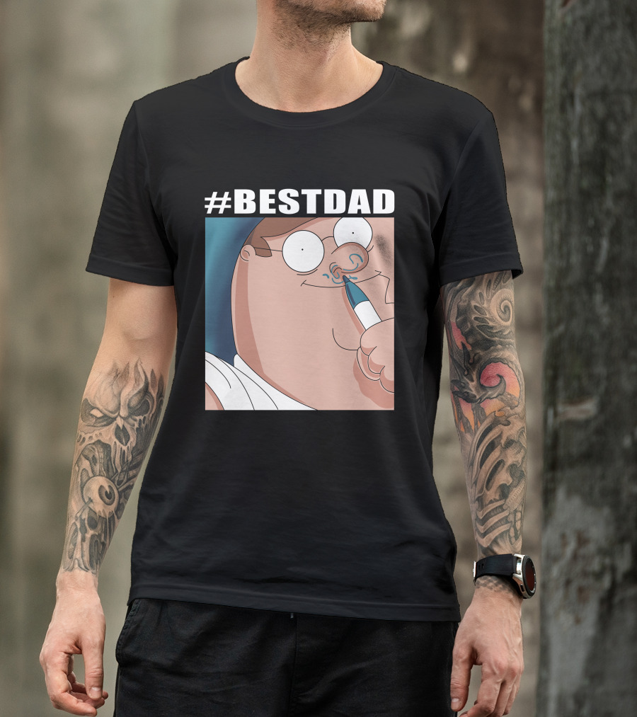 BESTDAD Family Guy Iconic Character Nose Drawing T-Shirt