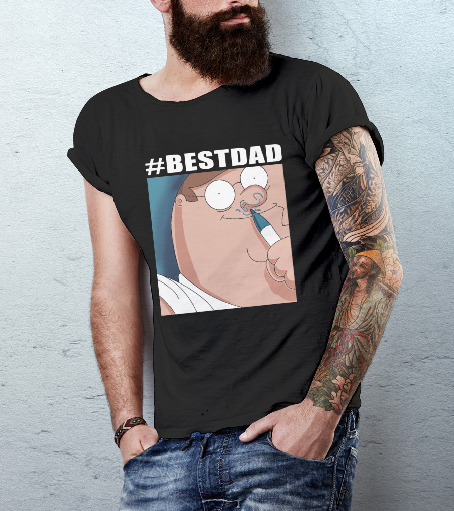 BESTDAD Family Guy Iconic Character Nose Drawing T-Shirt
