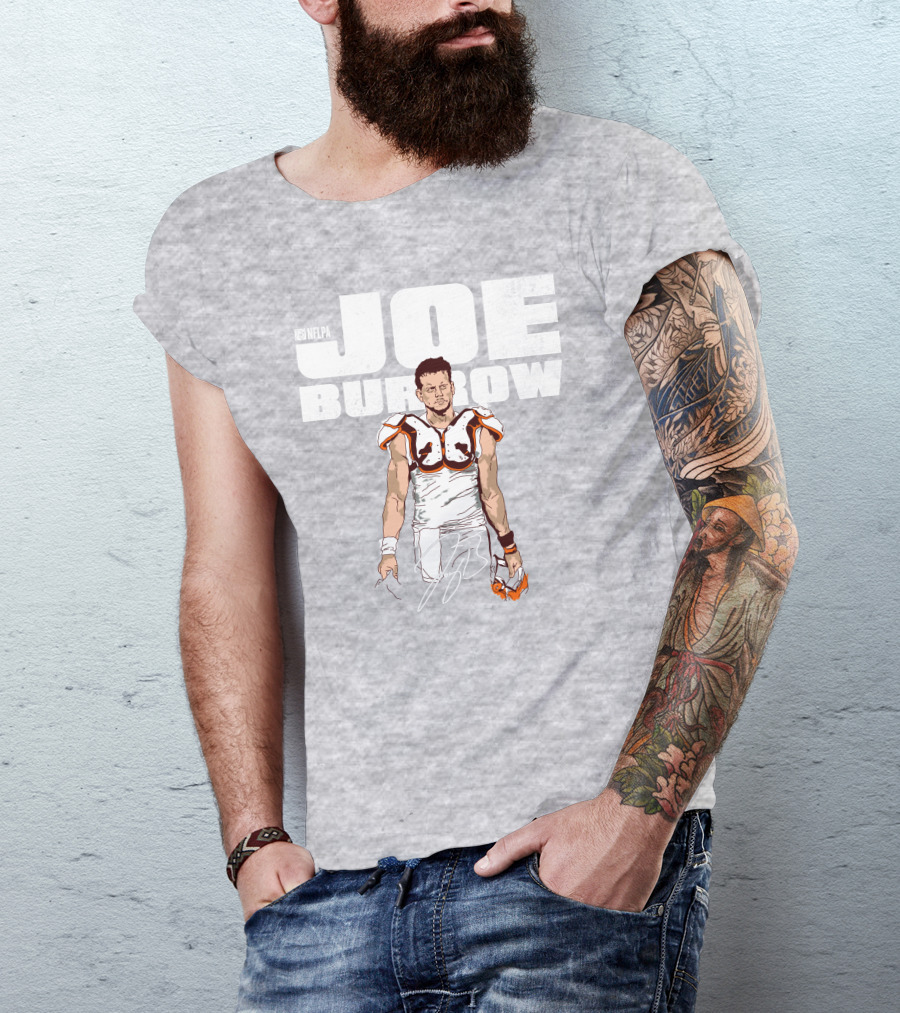 NFLPA Joe Burrow Football Pads T-Shirt