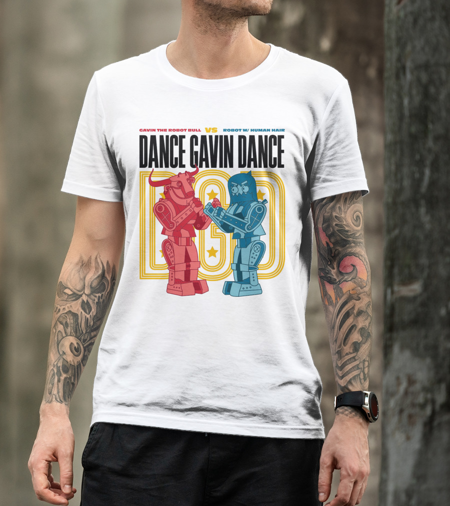 Gavin The Robot Bull Vs Robot With Human Hair Dance Gavin Dance T-Shirt
