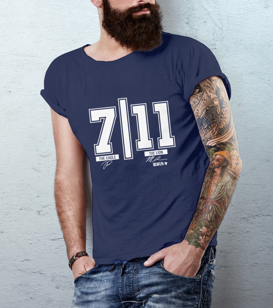 7 11 The Eagle The Lion Trevon Diggs Micah Parsons NFLPA T-Shirt