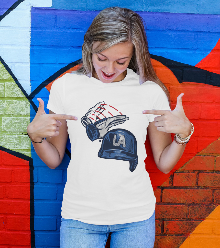 DUNK ON 'EM LA Helmet Hands Signal T-Shirt
