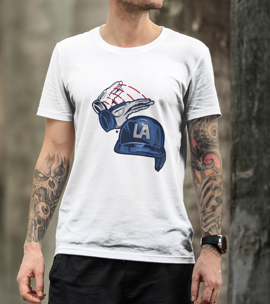 DUNK ON 'EM LA Helmet Hands Signal T-Shirt