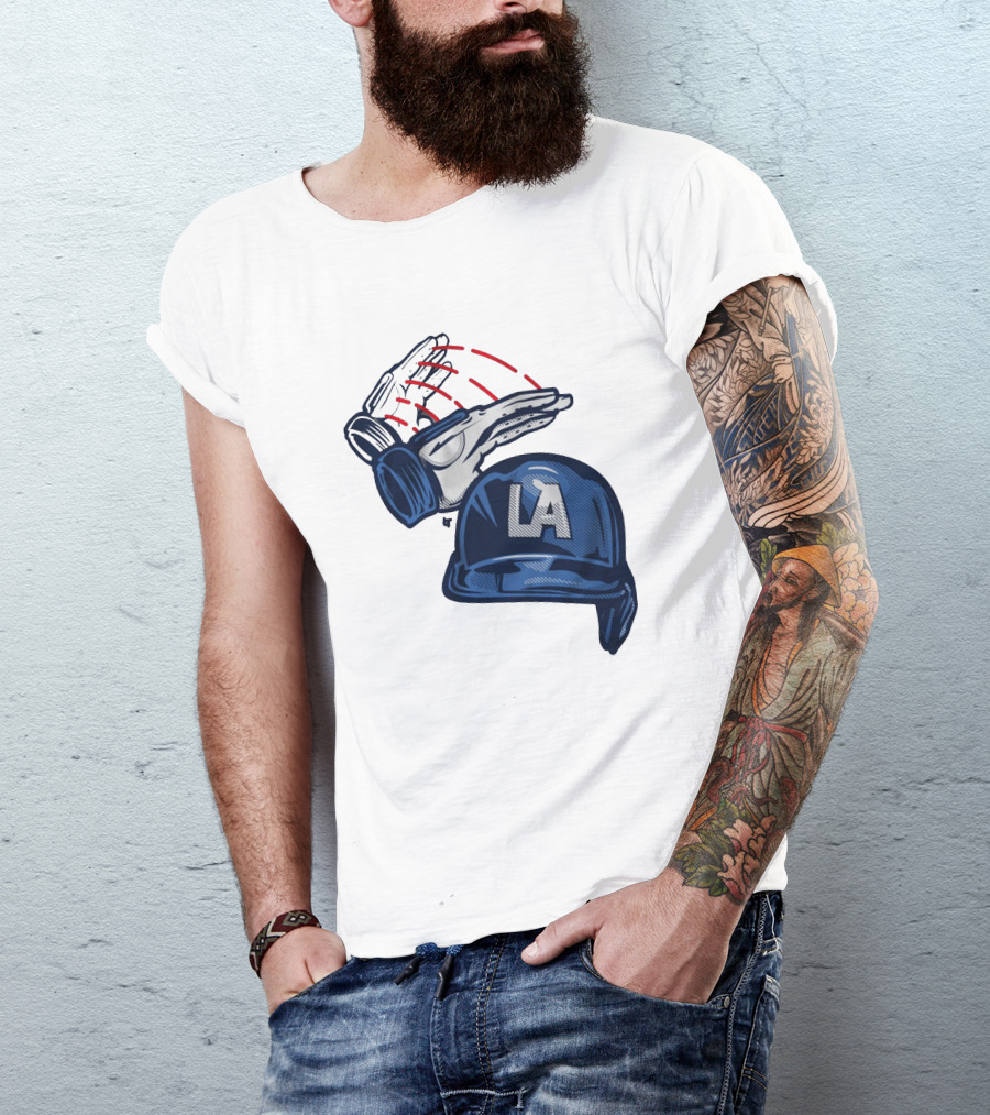 DUNK ON 'EM LA Helmet Hands Signal T-Shirt