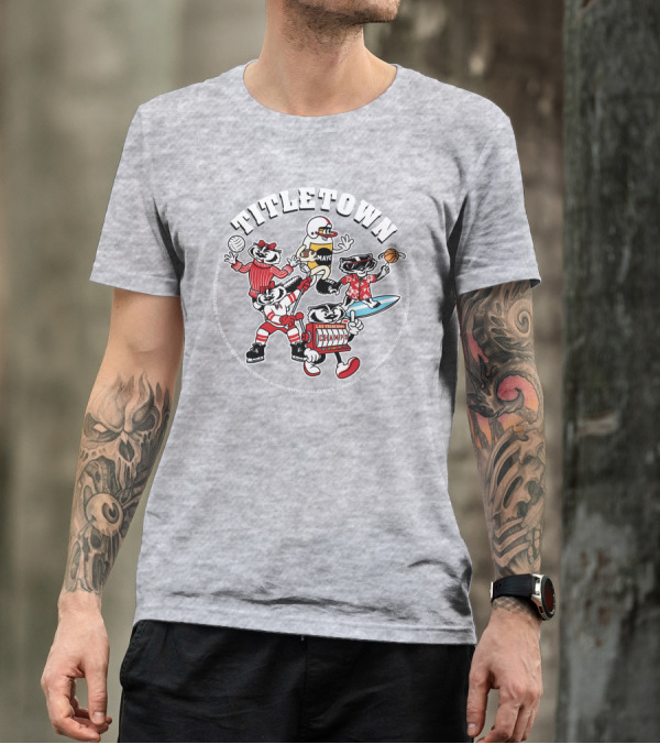 Wisconsin Badgers Titletown Champs Rowing Volleyball Football Surfing Basketball T-Shirt
