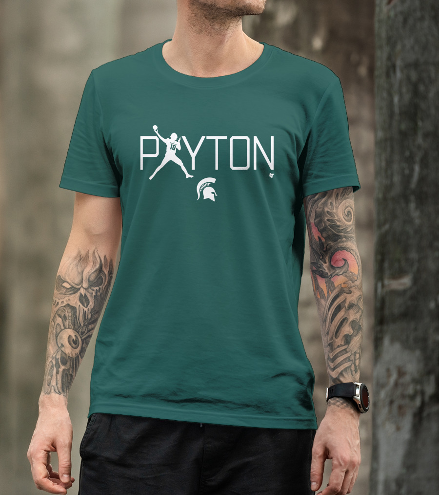 BreakingT Payton Thorne Michigan State Football Spartan Helmet T-Shirt