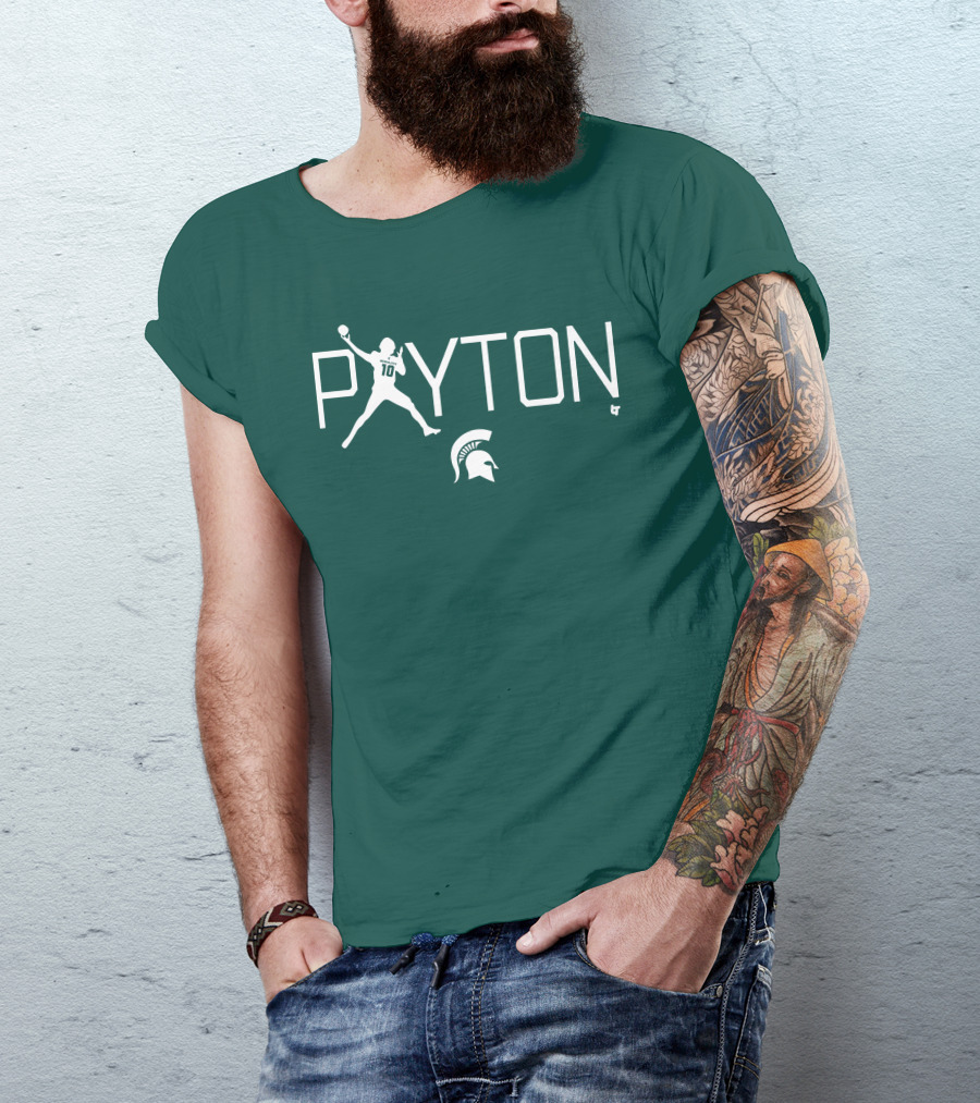 BreakingT Payton Thorne Michigan State Football Spartan Helmet T-Shirt