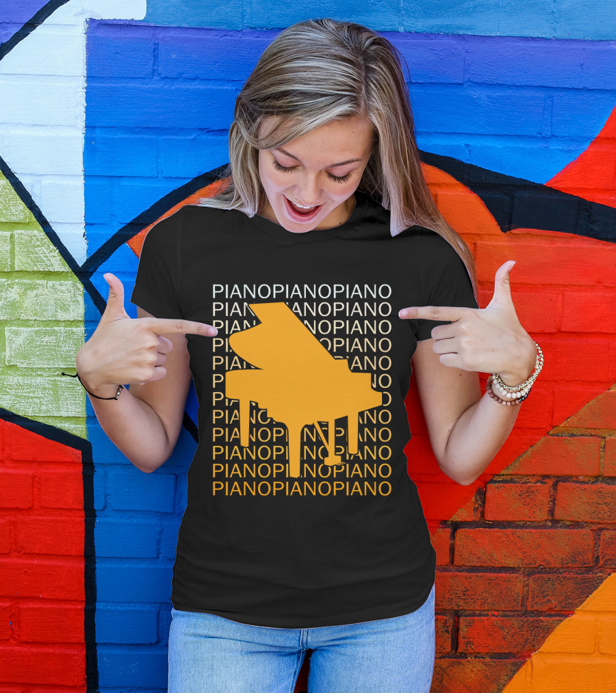 Piano Humor Repeated Piano T-Shirt