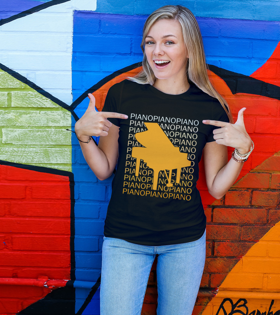 Piano Humor Repeated Piano T-Shirt