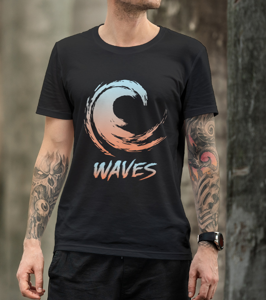 Waves Gradient Brushstroke T-Shirt