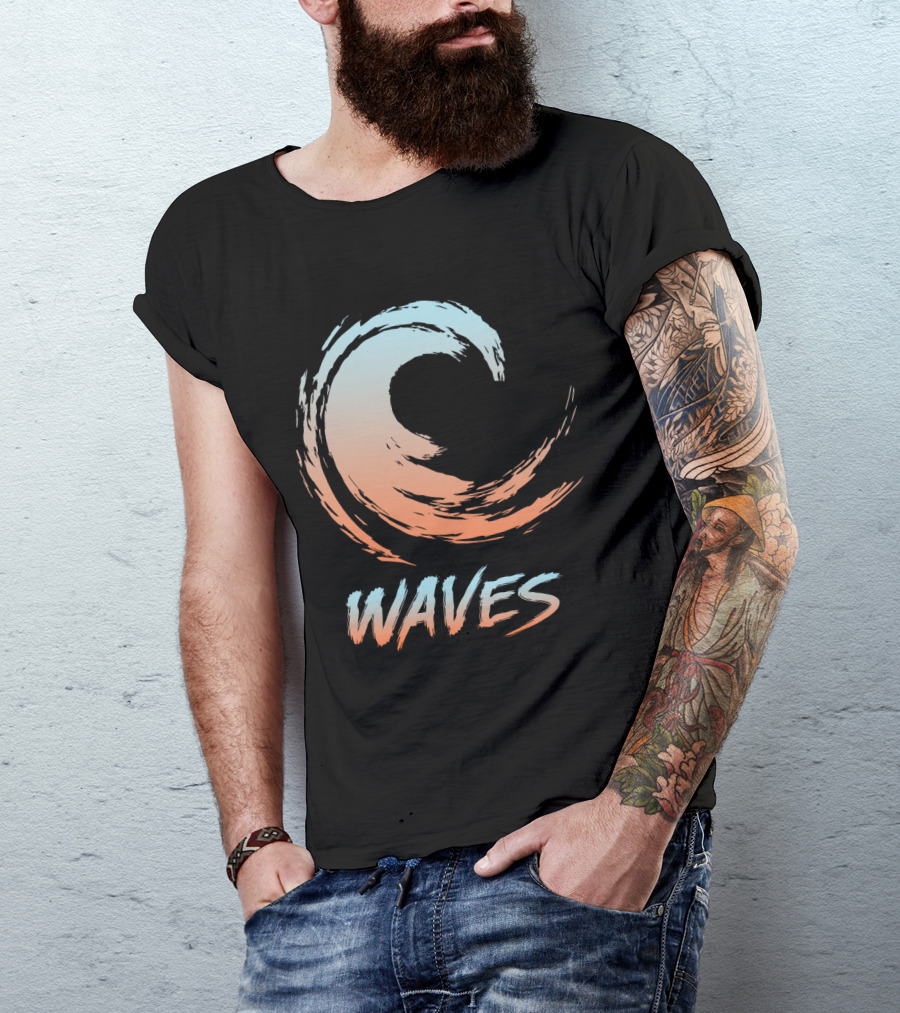 Waves Gradient Brushstroke T-Shirt