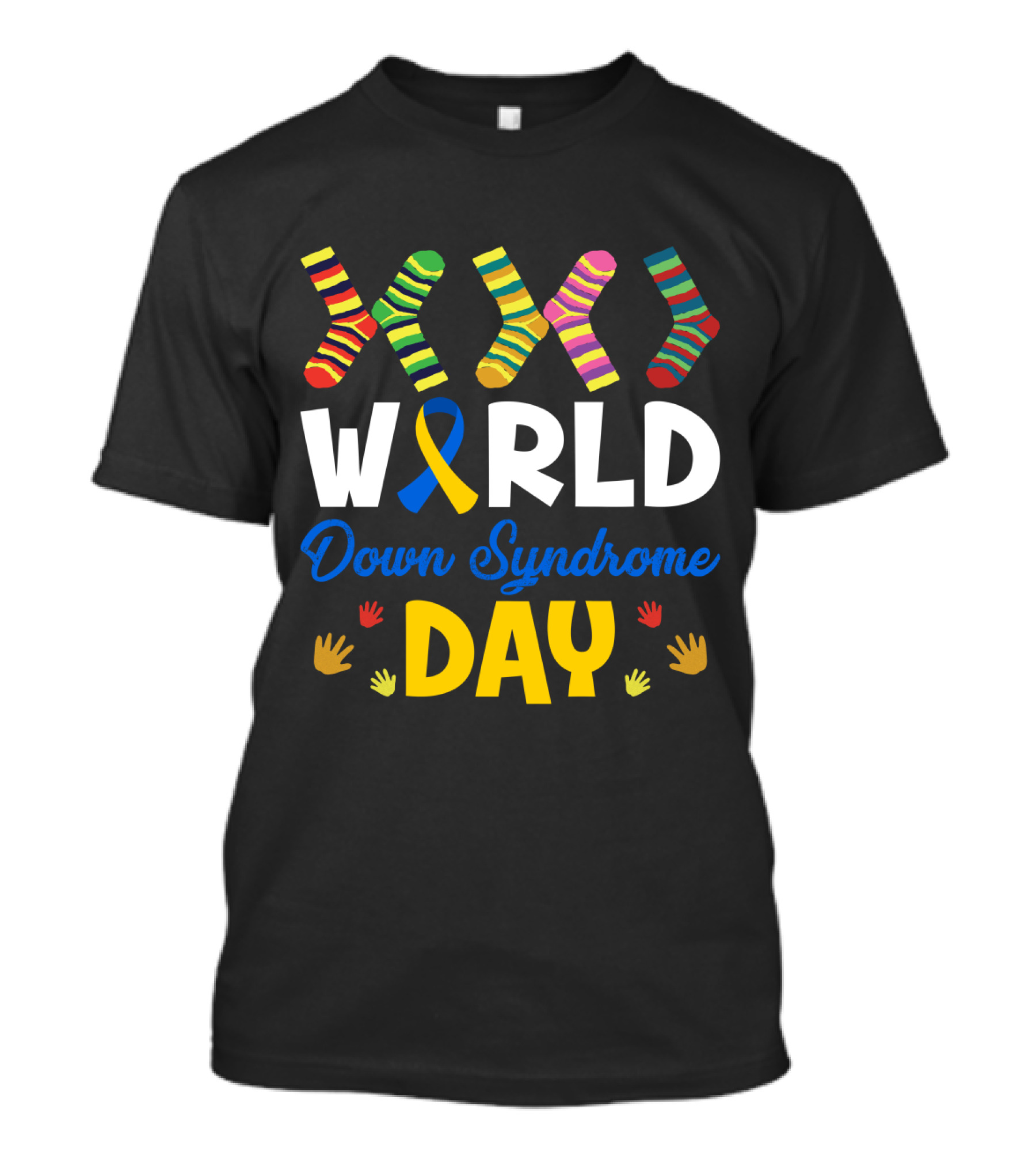 World Down Syndrome Day Multicolored Socks Awareness T-Shirt