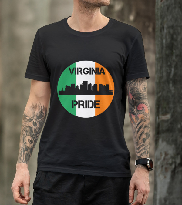 Virginia Pride Irish Flag Skyline T-Shirt
