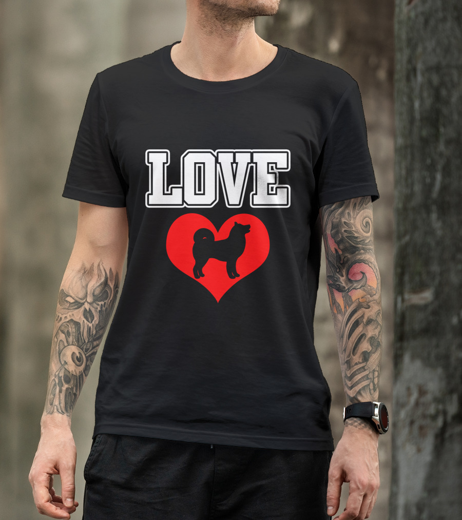 LOVE Heart Shiba Inu Dog Pet Lover T-Shirt