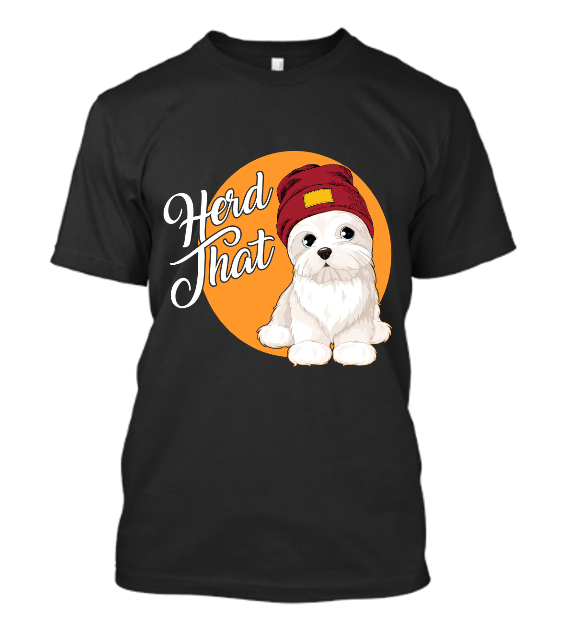 Herd That Funny Maltese Dog Lover Beanie T-Shirt