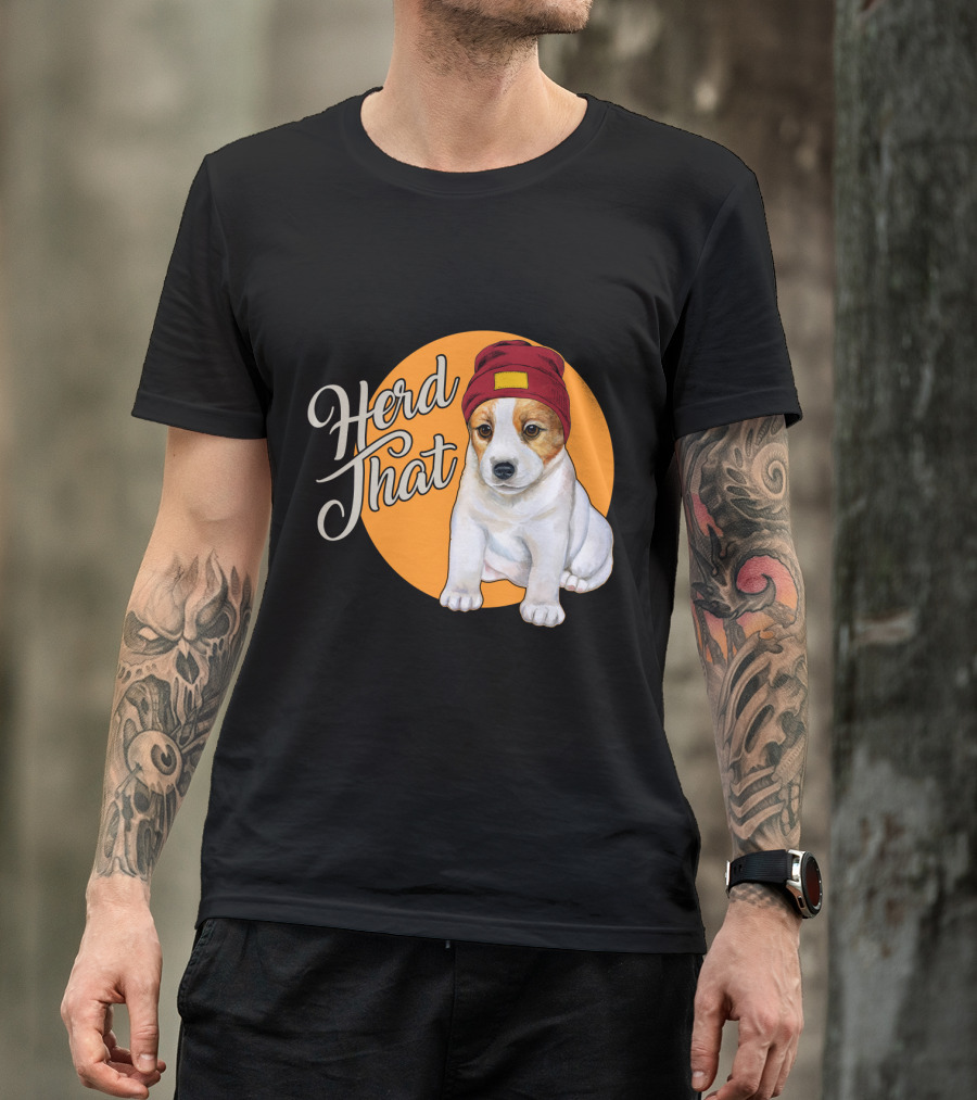 Herd That Jack Russell Dog In Cute Beanie For Animal Lovers T-Shirt