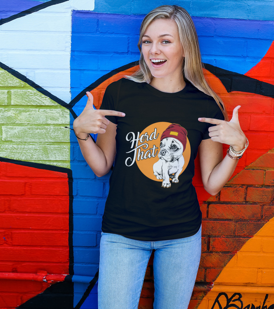 Herd That Funny French Bulldog Animal Lover Dog T-Shirt