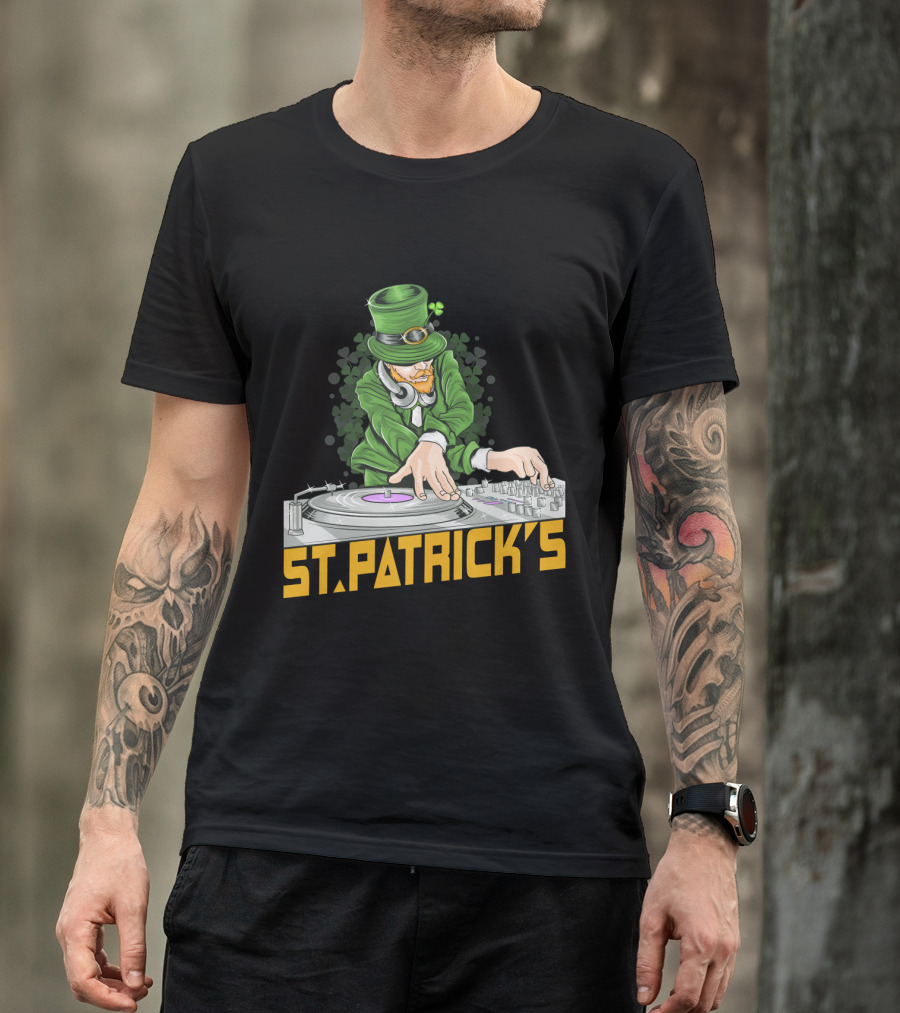St. Patrick's Day Leprechaun DJ Music Party T-Shirt
