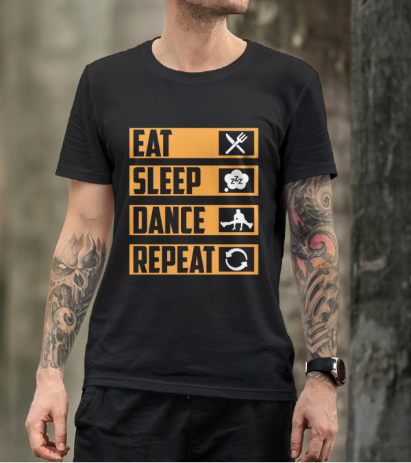 Eat Sleep Dance Repeat Iconic Lifestyle Steps T-Shirt