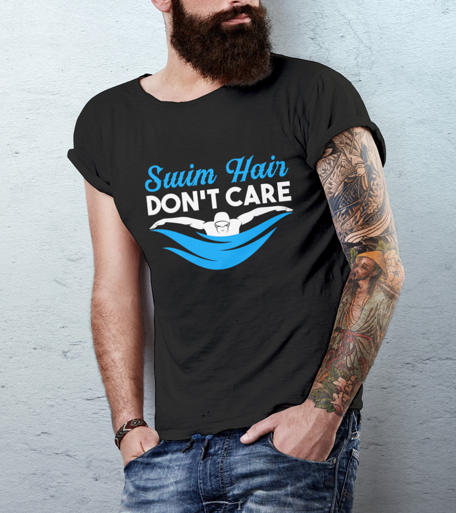 Swim Hair Don't Care Competitive Wave T-Shirt
